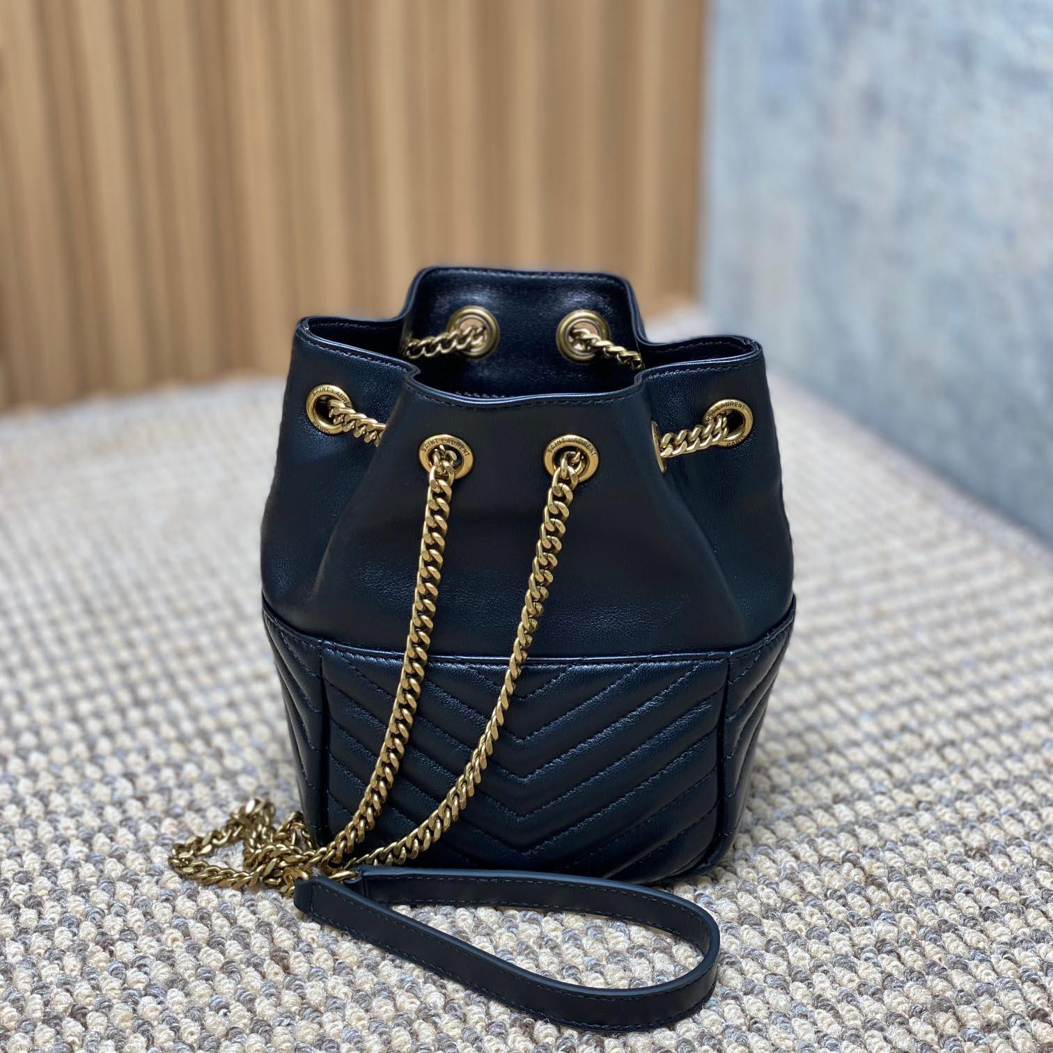 Saint Laurent Joe Mini Bucket Bag In Quilted Lambskin  - DopestKickz