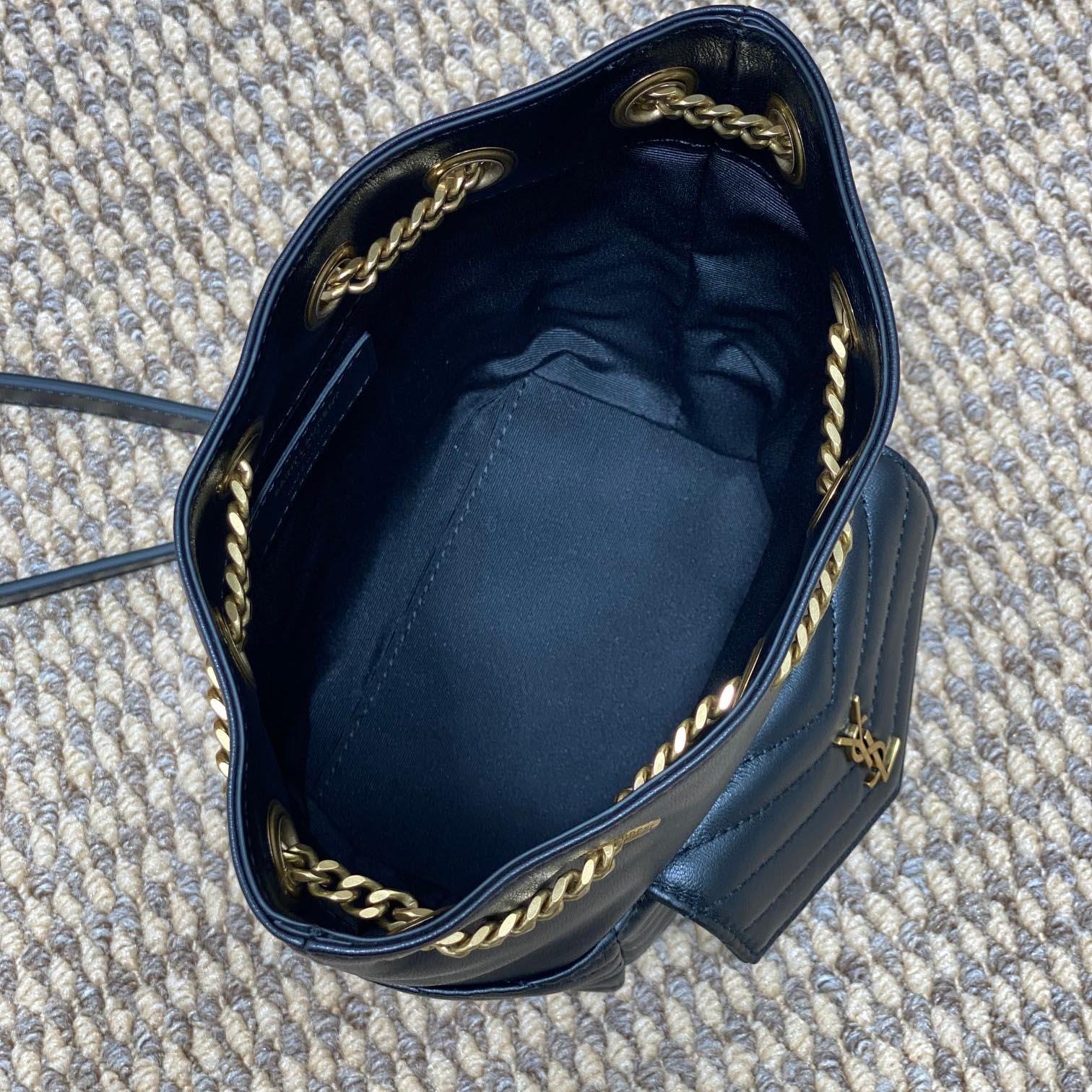 Saint Laurent Joe Mini Bucket Bag In Quilted Lambskin  - DopestKickz