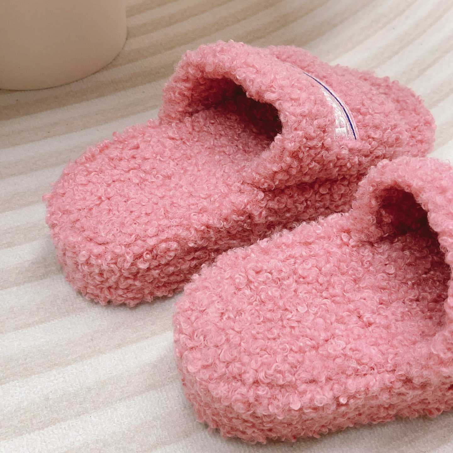 Balenciaga Furry Platform Sandal In Pink - DopestKickz