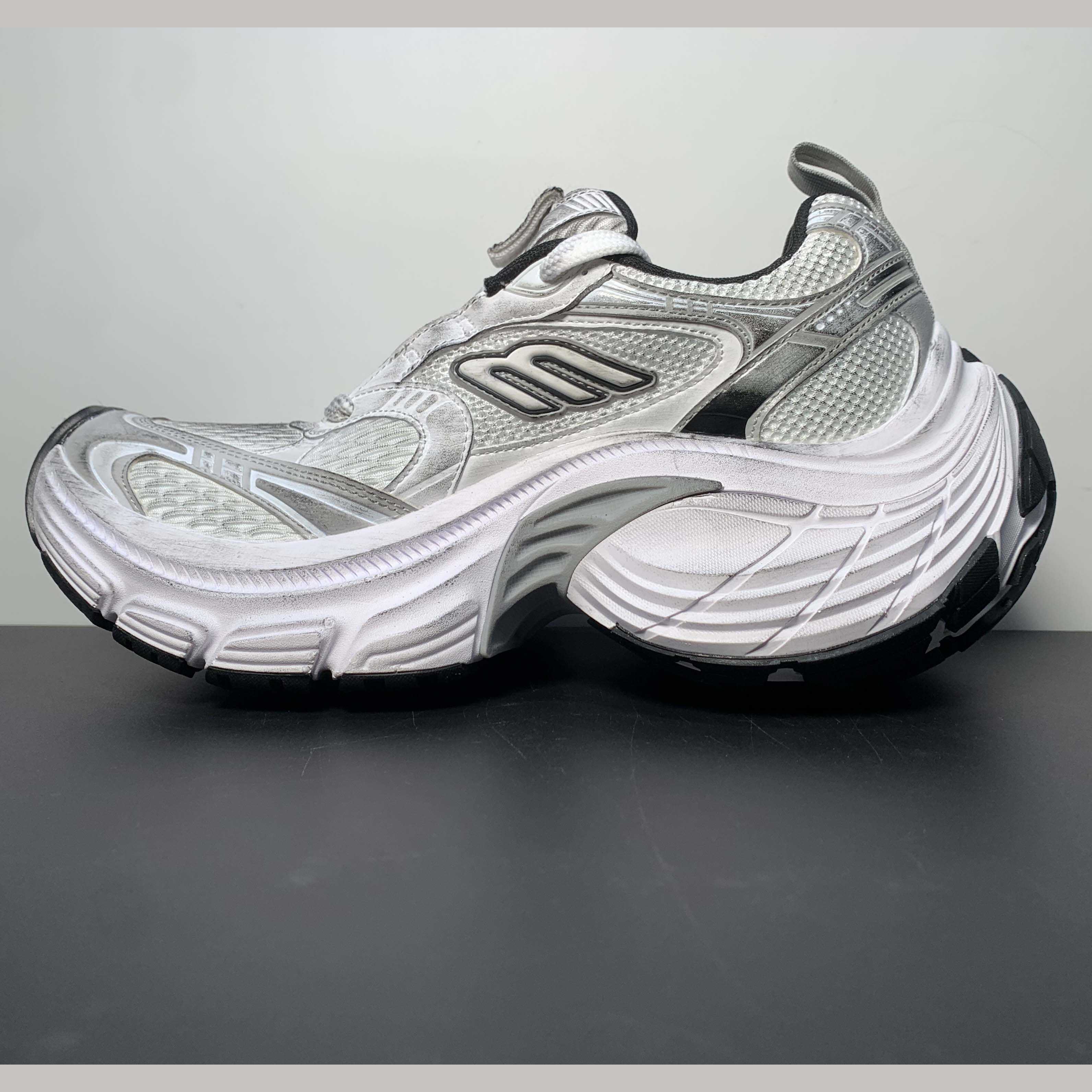 Balenciaga 10XL Sneaker In White/Black/Grey - DopestKickz