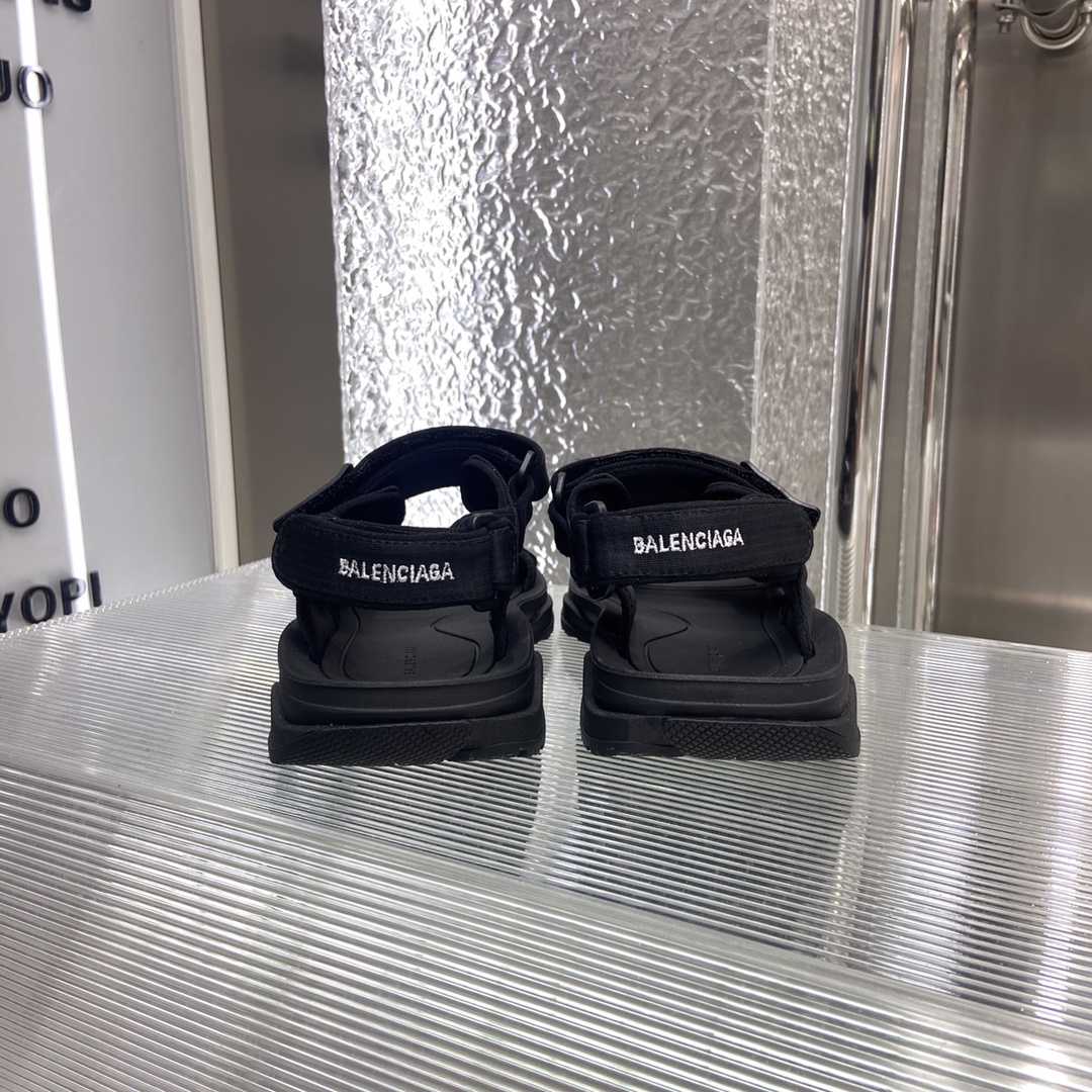 Balenciaga Tourist Sandal In Black - DopestKickz