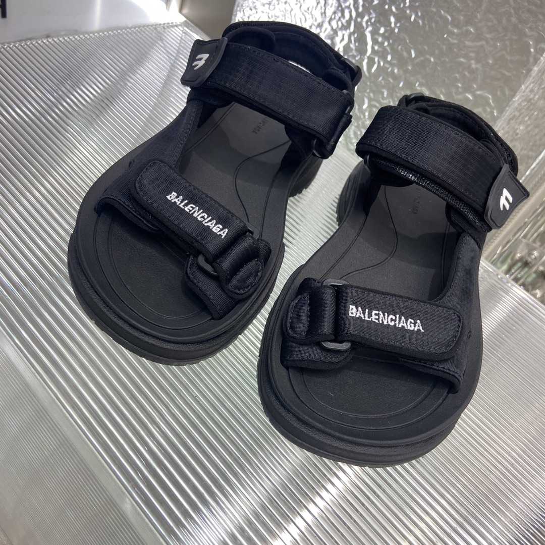 Balenciaga Tourist Sandal In Black - DopestKickz