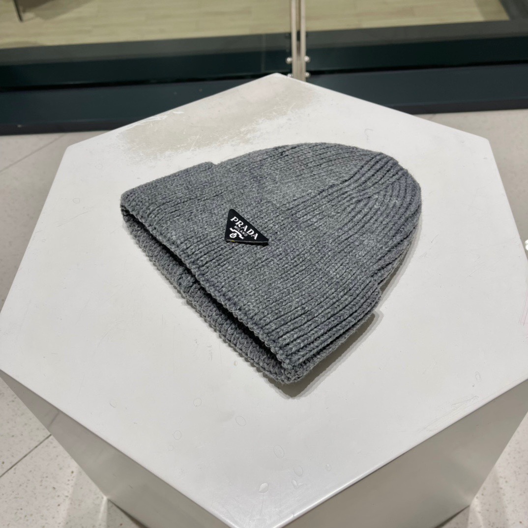 Prada Wool And Cashmere Beanie - DopestKickz