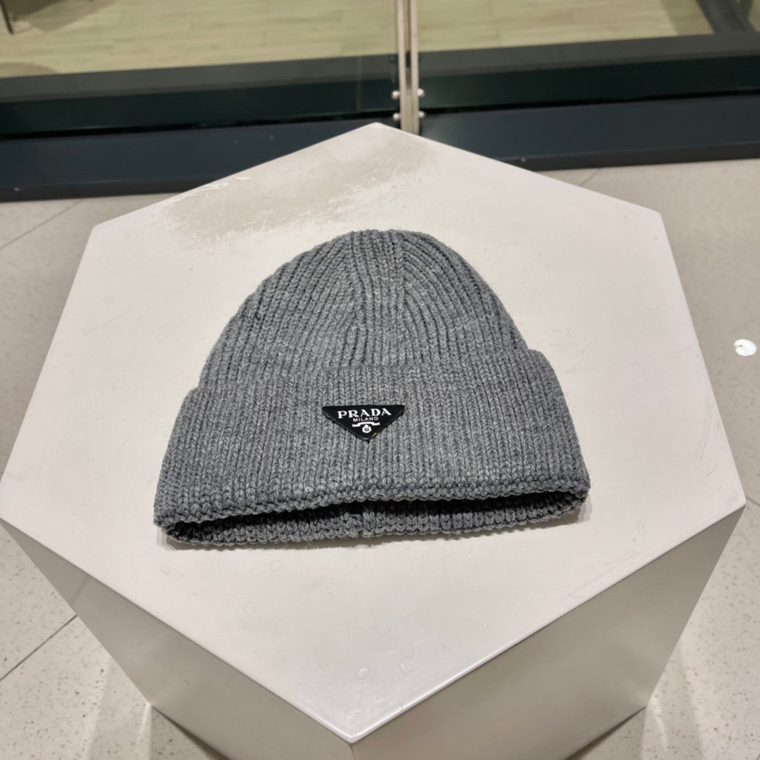 Prada Wool And Cashmere Beanie - DopestKickz