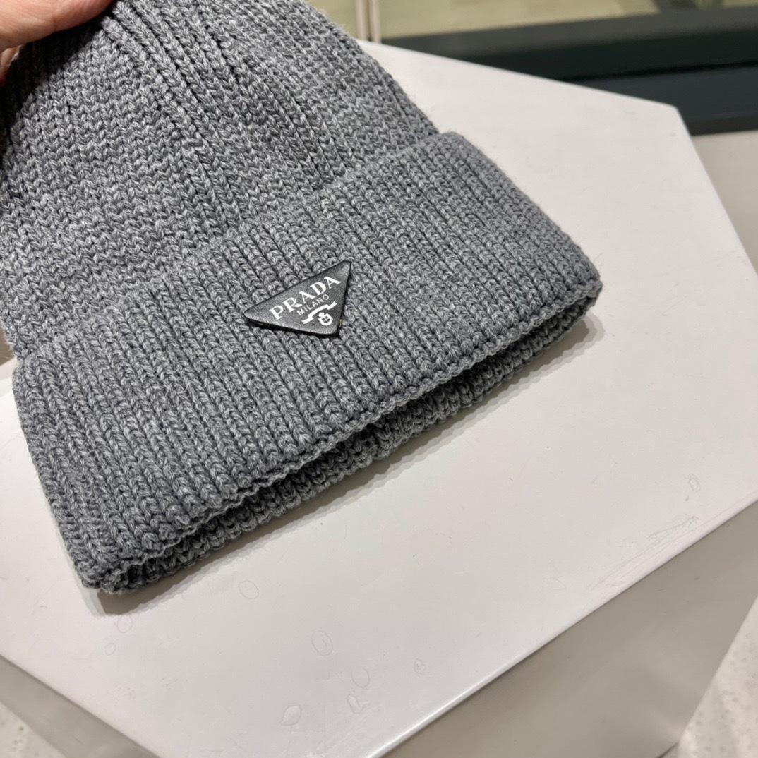Prada Wool And Cashmere Beanie - DopestKickz