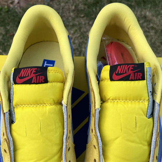 Travis Scott x Air Jordan 1 Low Canary Sneaker      DZ4137-700 - DopestKickz