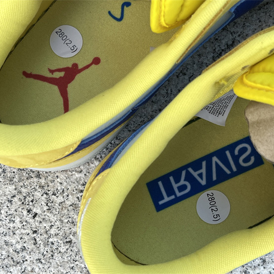 Travis Scott x Air Jordan 1 Low Canary Sneaker      DZ4137-700 - DopestKickz