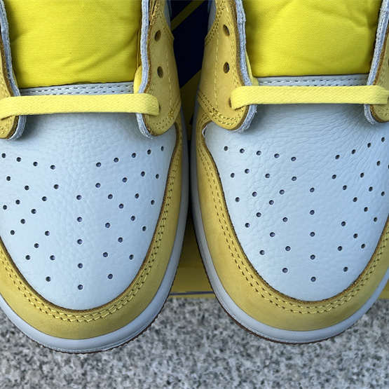 Travis Scott x Air Jordan 1 Low Canary Sneaker      DZ4137-700 - DopestKickz