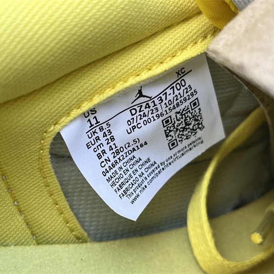 Travis Scott x Air Jordan 1 Low Canary Sneaker      DZ4137-700 - DopestKickz