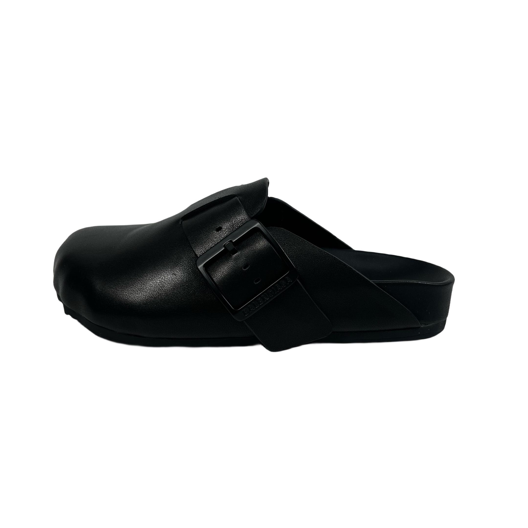 Balenciaga Sunday Mule In Black  - DopestKickz