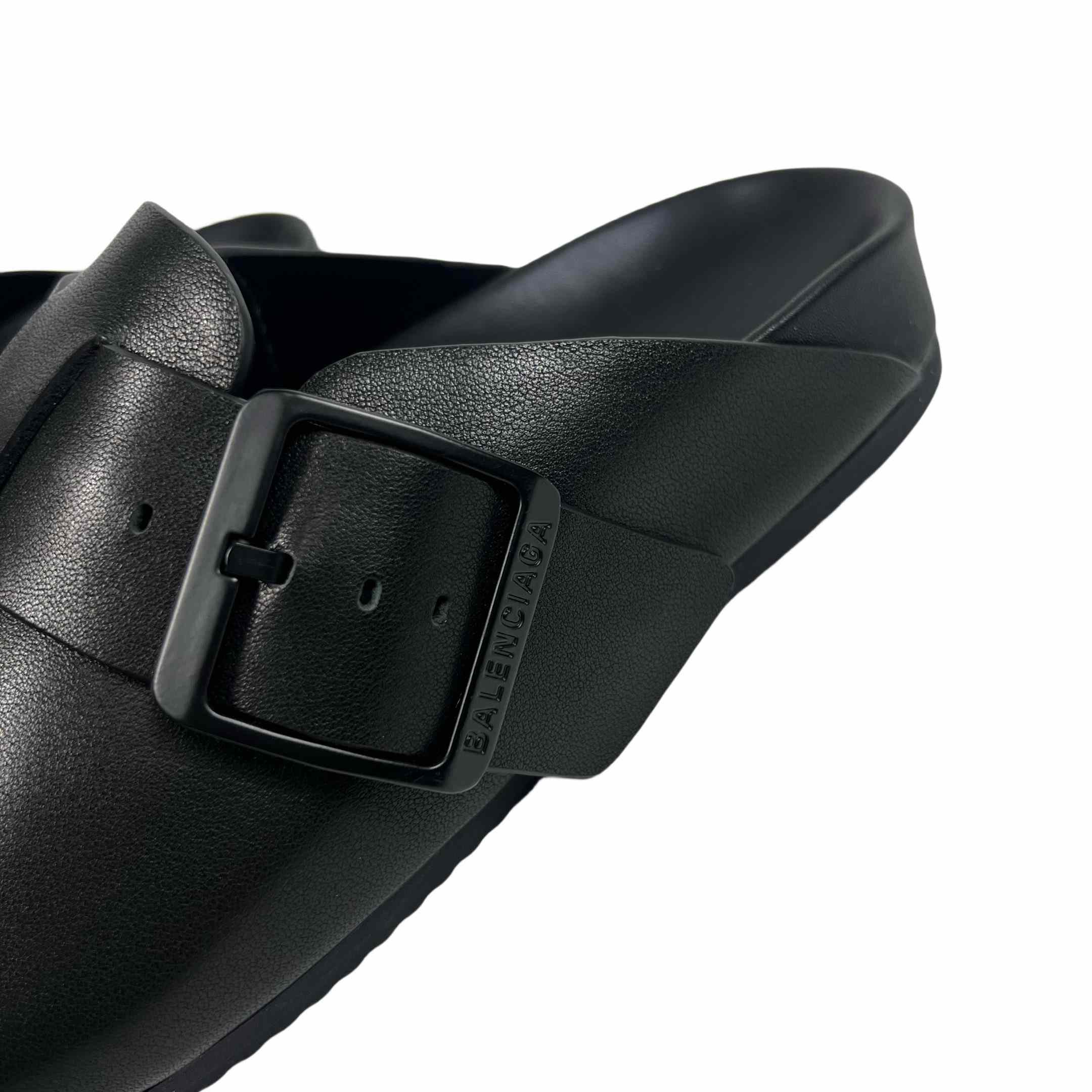 Balenciaga Sunday Mule In Black  - DopestKickz