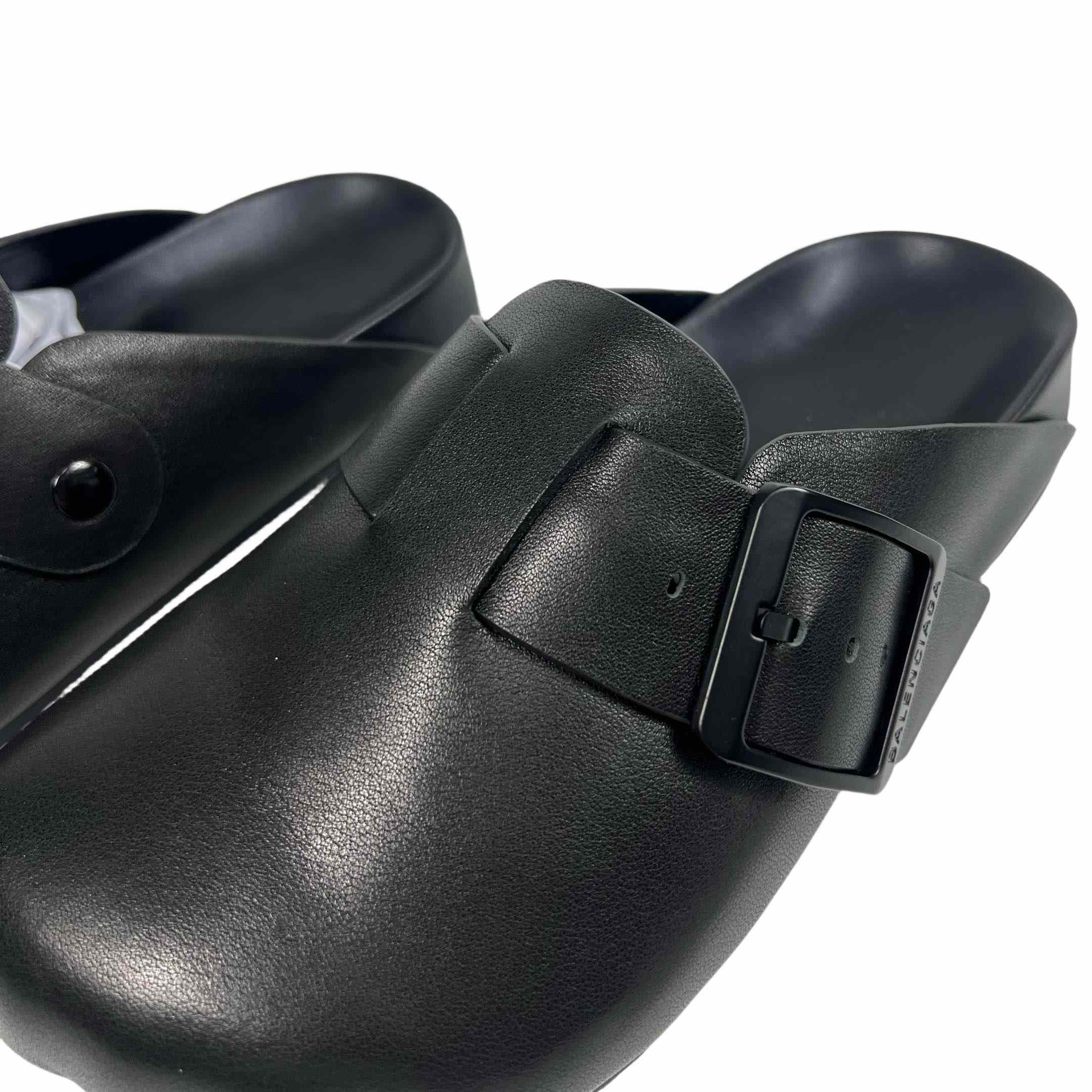 Balenciaga Sunday Mule In Black  - DopestKickz