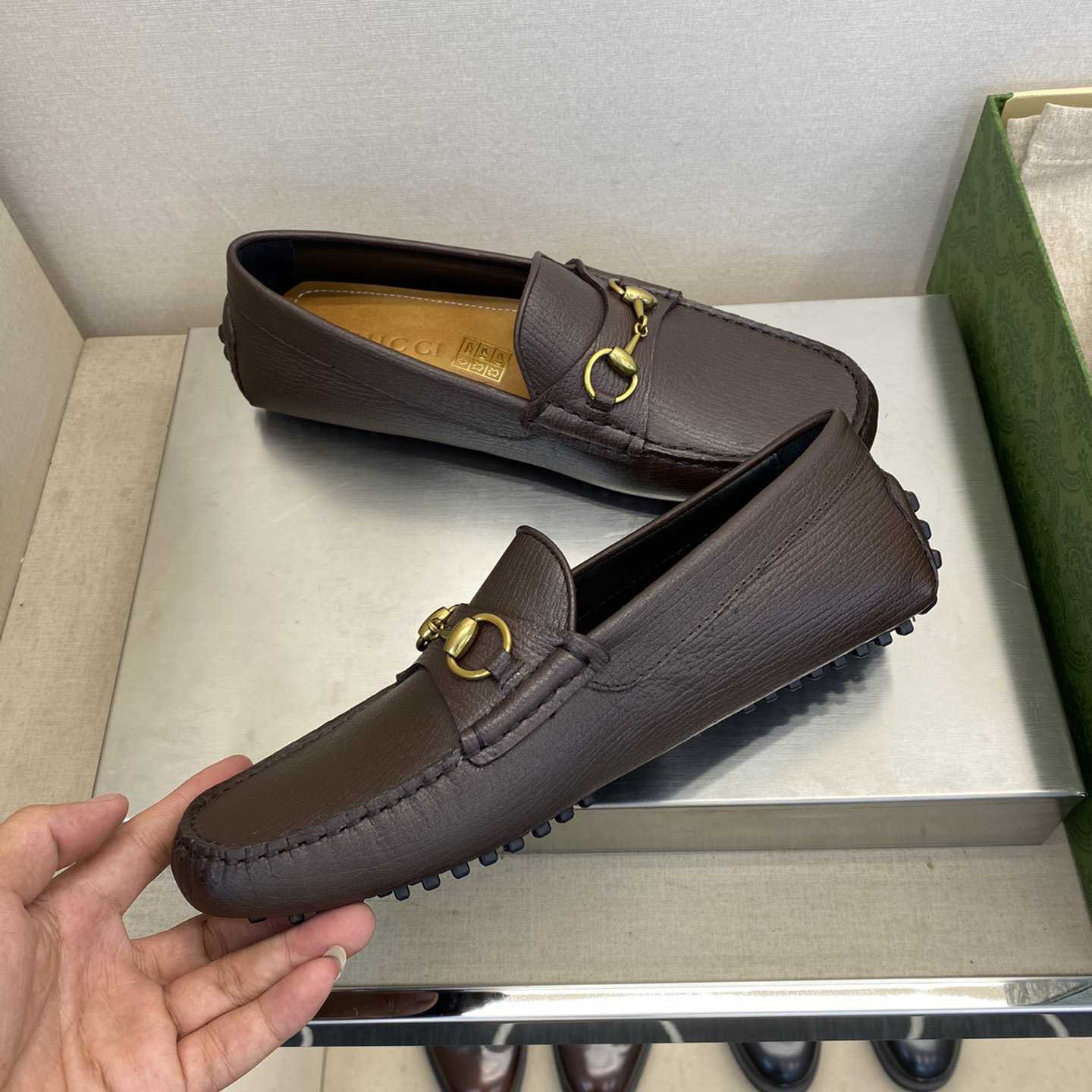 Gucci Leather Driver With Horsebit - DopestKickz