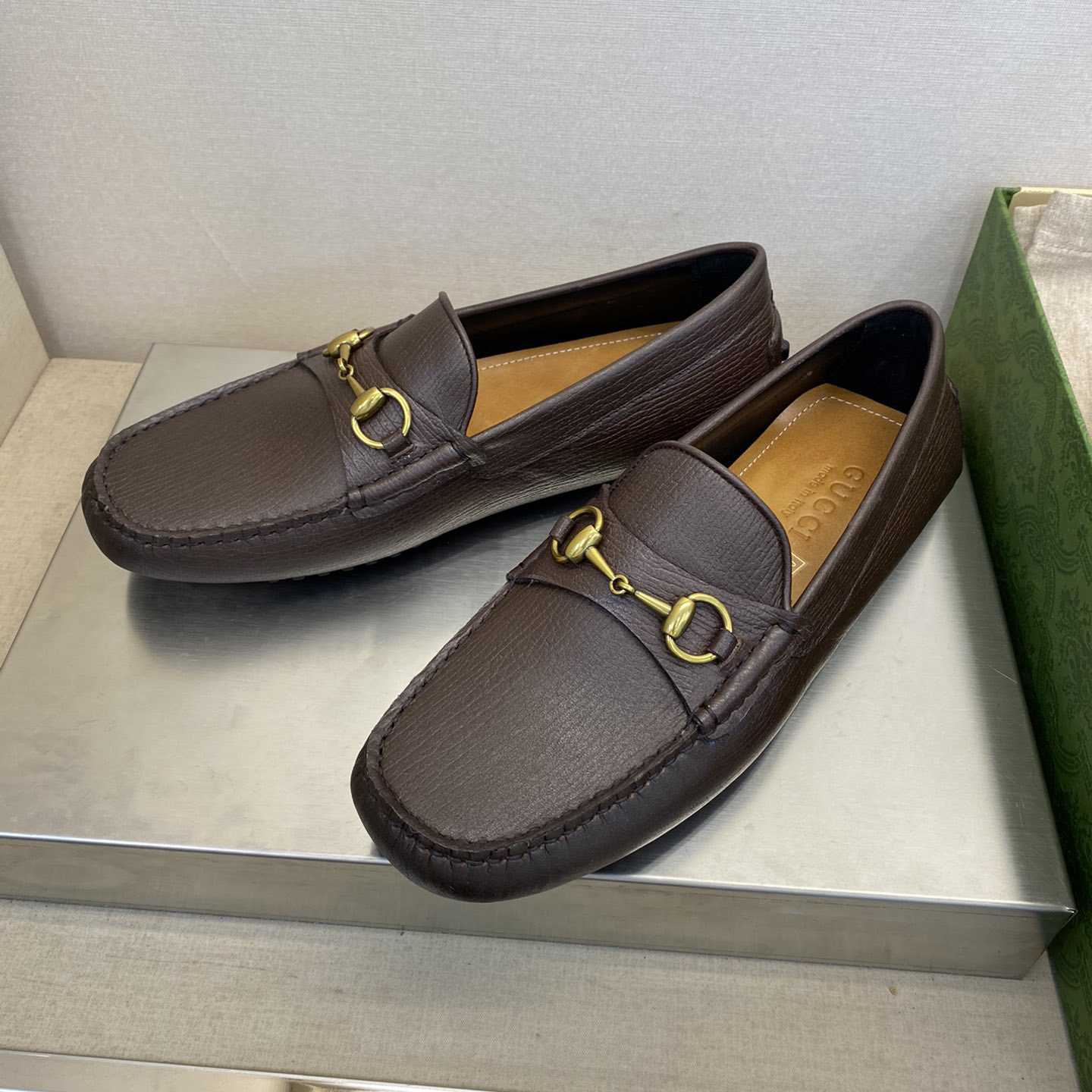 Gucci Leather Driver With Horsebit - DopestKickz