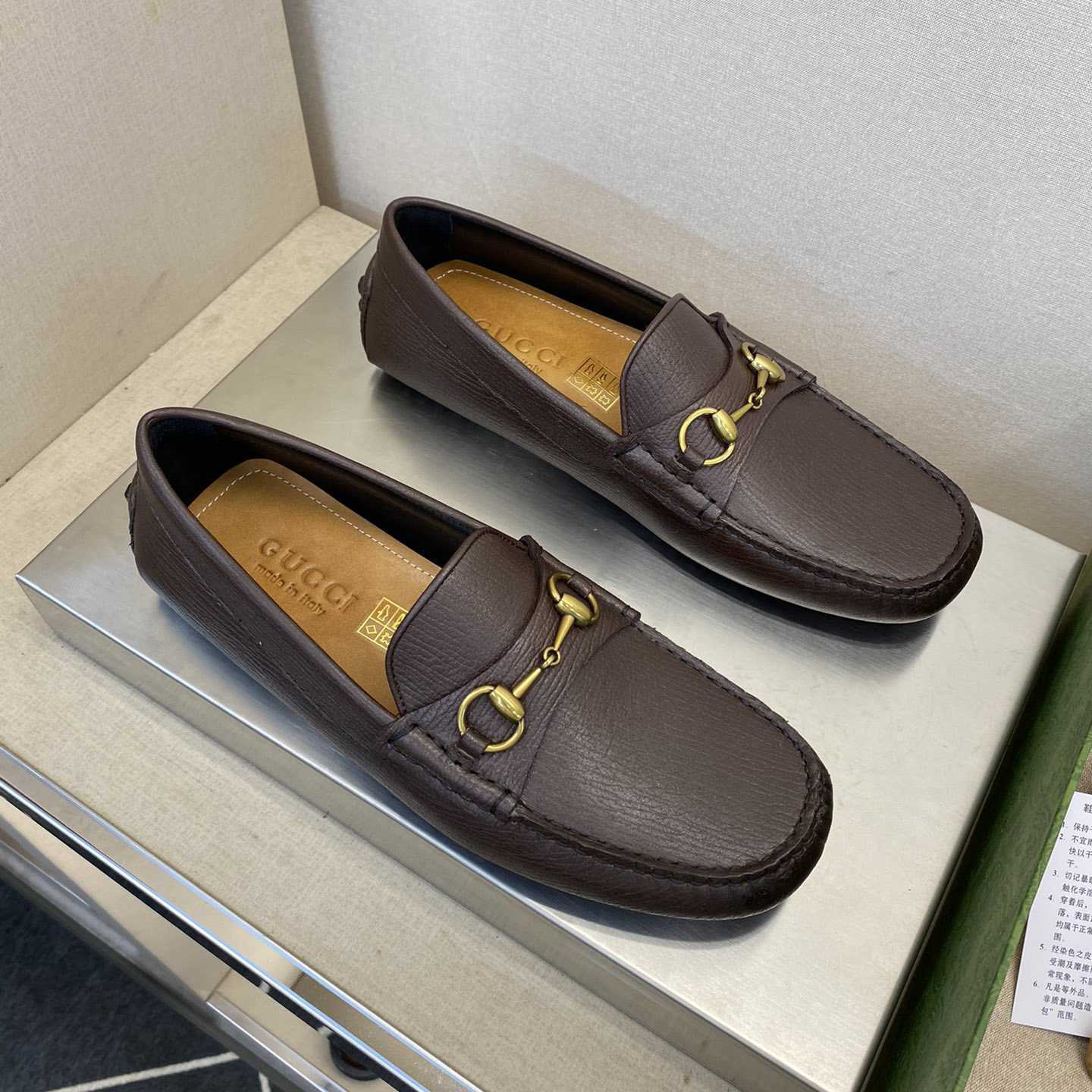 Gucci Leather Driver With Horsebit - DopestKickz