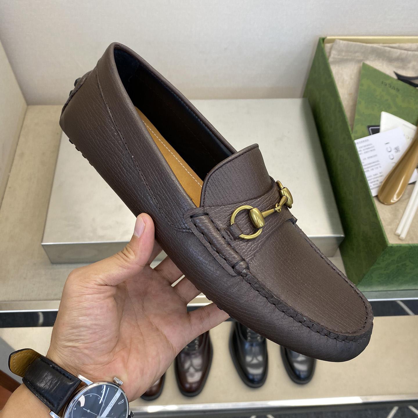 Gucci Leather Driver With Horsebit - DopestKickz