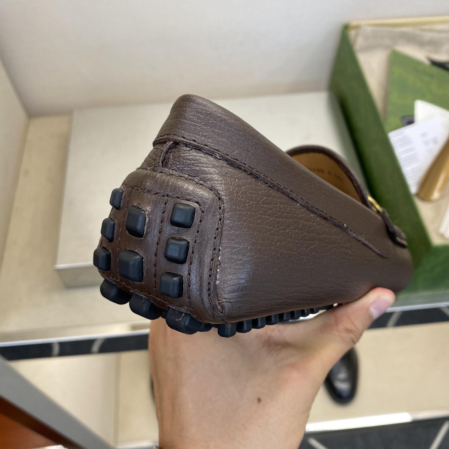 Gucci Leather Driver With Horsebit - DopestKickz