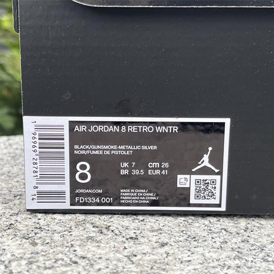 Air Jordan 8 Winterized “Gunsmoke” Sneakers      FD1334-001  - DopestKickz