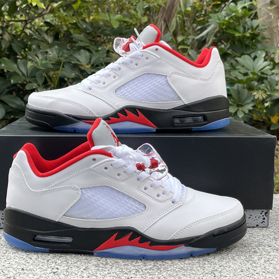 Air Jordan 5 Low “Fire Red” Sneakers    CU4523-100 - DopestKickz