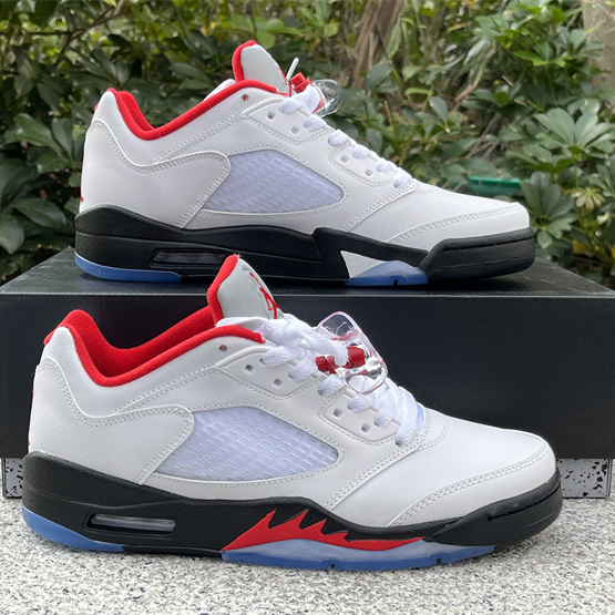 Air Jordan 5 Low “Fire Red” Sneakers    CU4523-100 - DopestKickz
