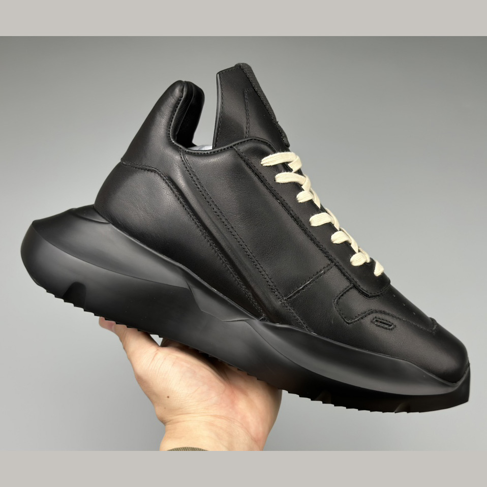 Rick Owens Geth Leather Sneakers - DopestKickz