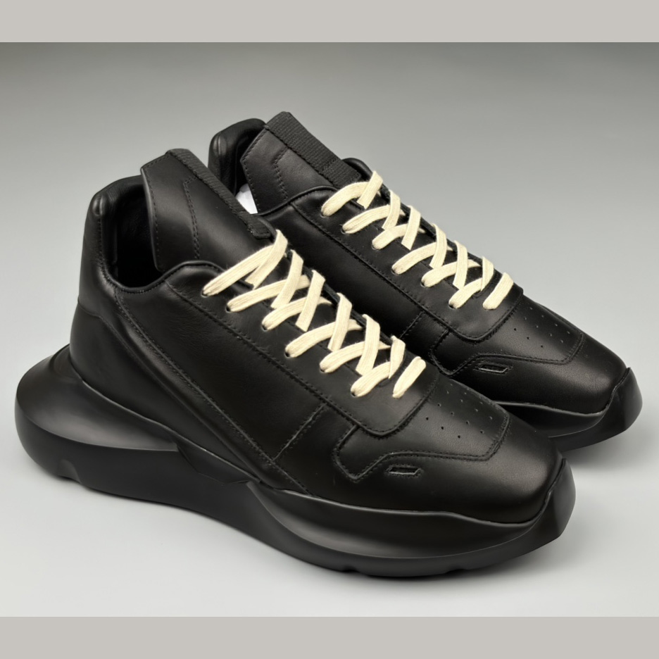 Rick Owens Geth Leather Sneakers - DopestKickz