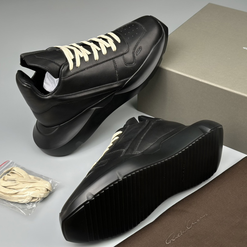 Rick Owens Geth Leather Sneakers - DopestKickz