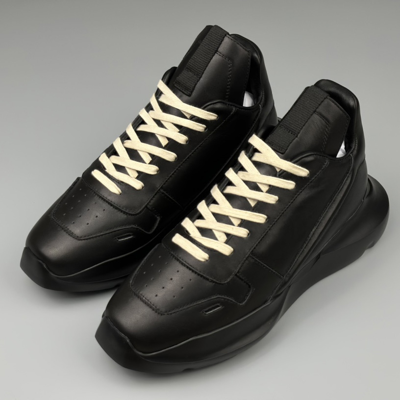 Rick Owens Geth Leather Sneakers - DopestKickz