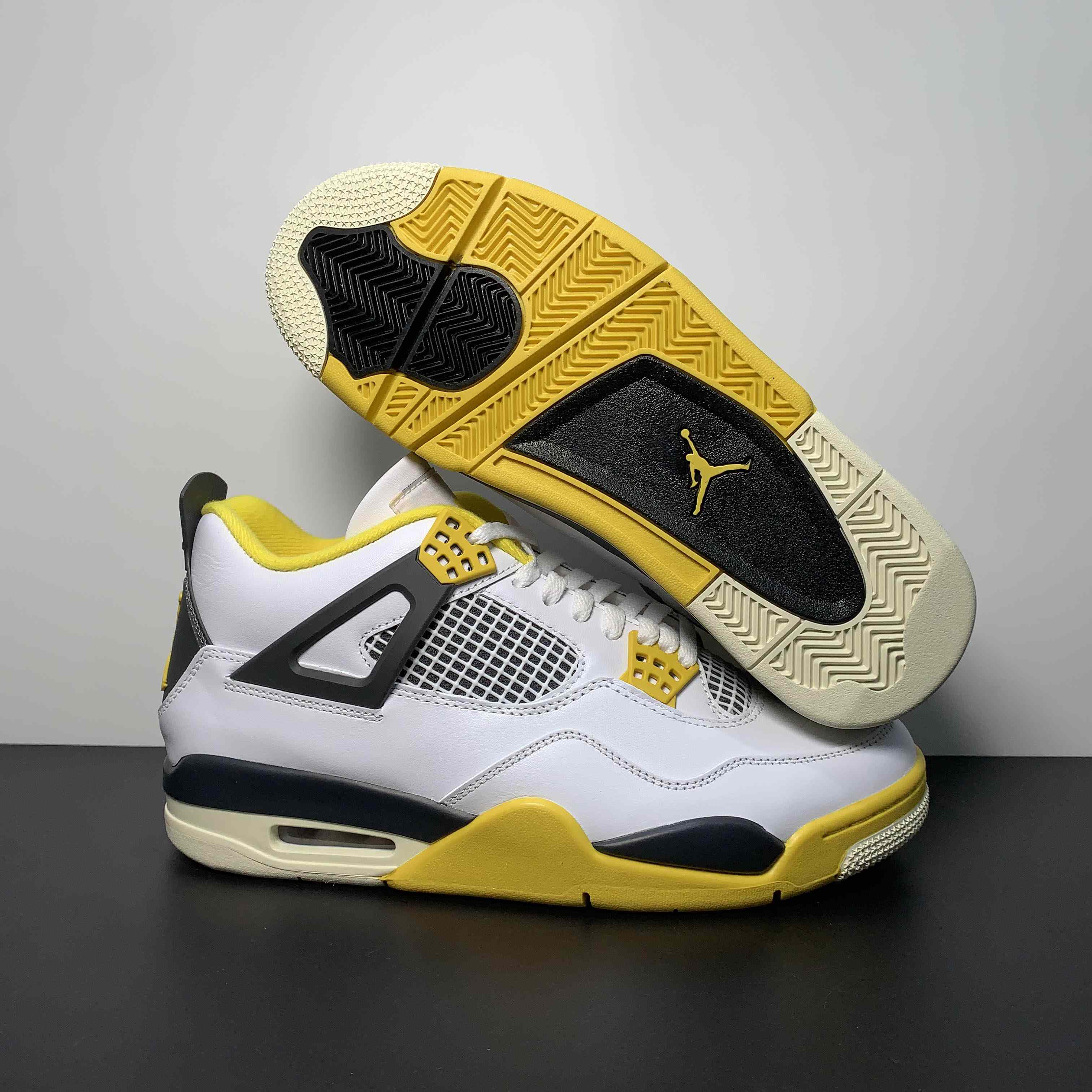 Air Jordan 4 WNNS "Vivid Sulfur" Sneakers     AQ9129-104 - DopestKickz