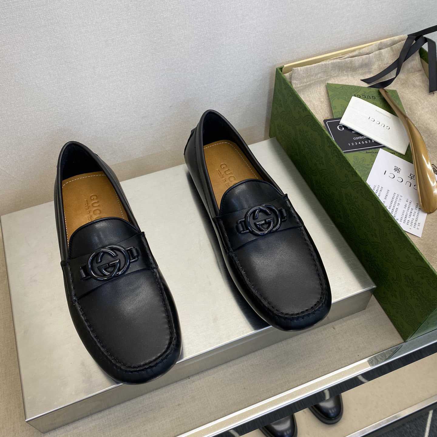 Gucci Ayrton GG Logo Driving Shoe - DopestKickz