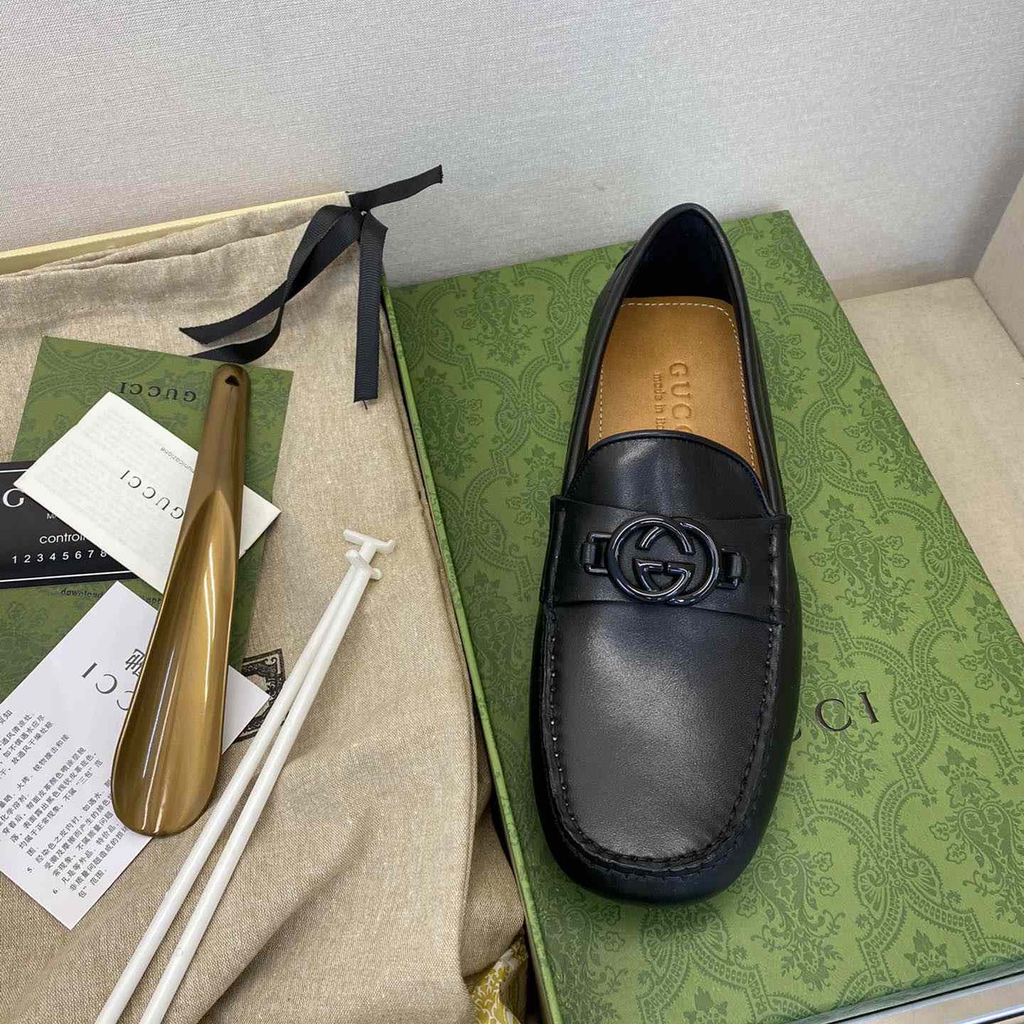 Gucci Ayrton GG Logo Driving Shoe - DopestKickz