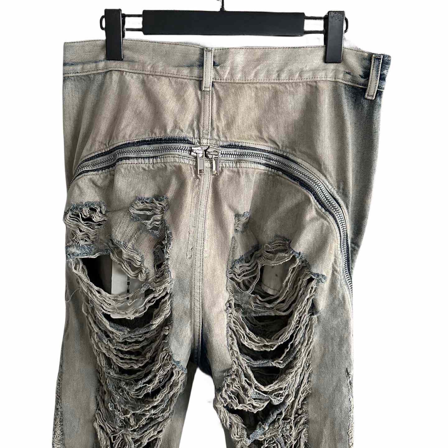 Rick Owens Distressed-finish Slim-cut Jeans - DopestKickz