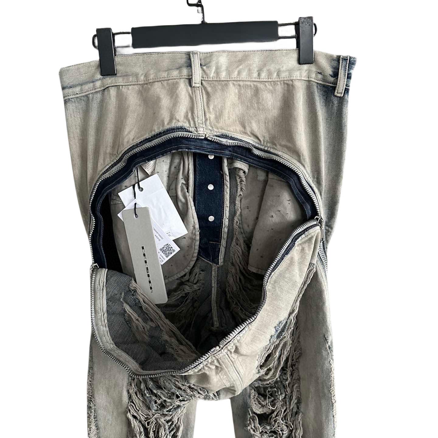 Rick Owens Distressed-finish Slim-cut Jeans - DopestKickz