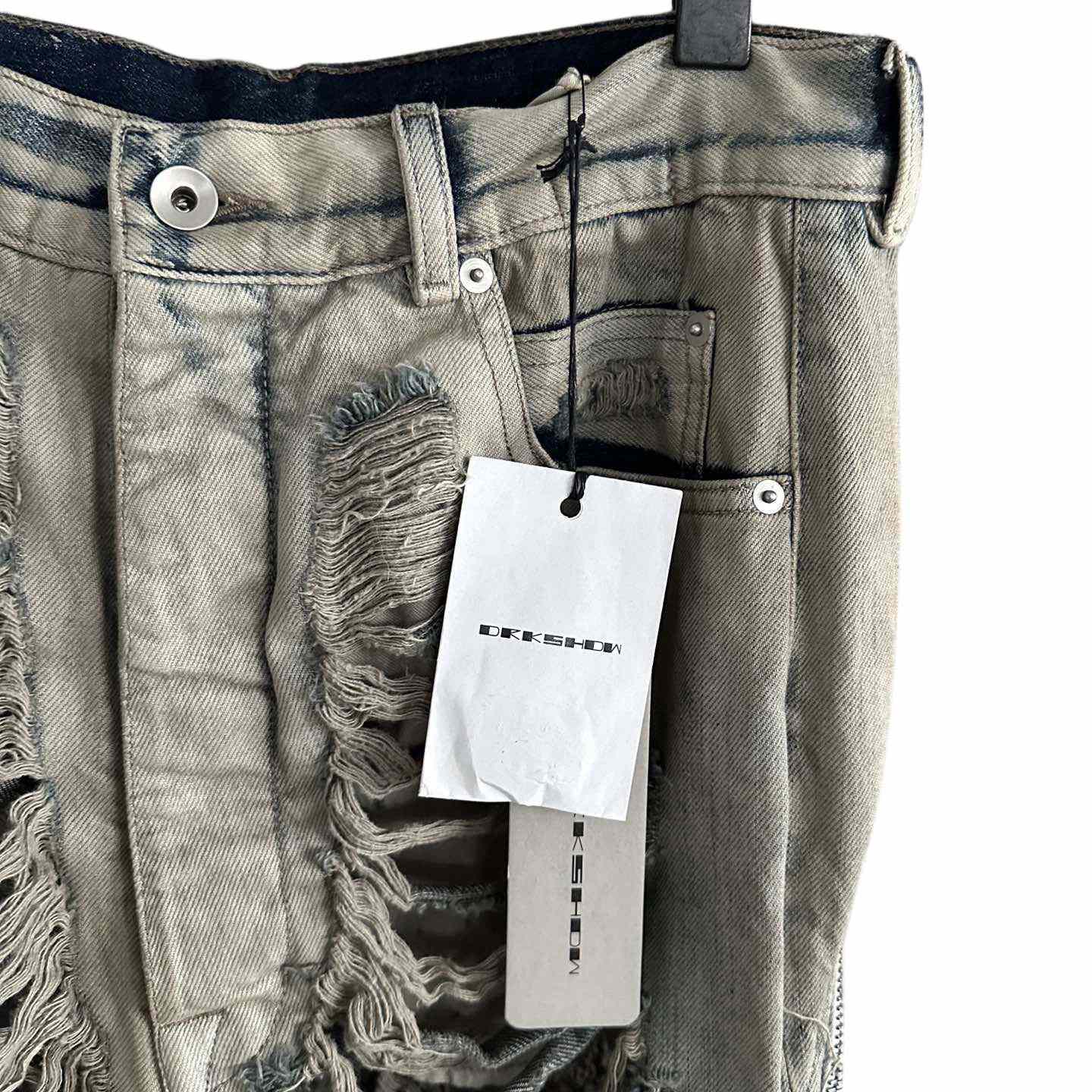 Rick Owens Distressed-finish Slim-cut Jeans - DopestKickz
