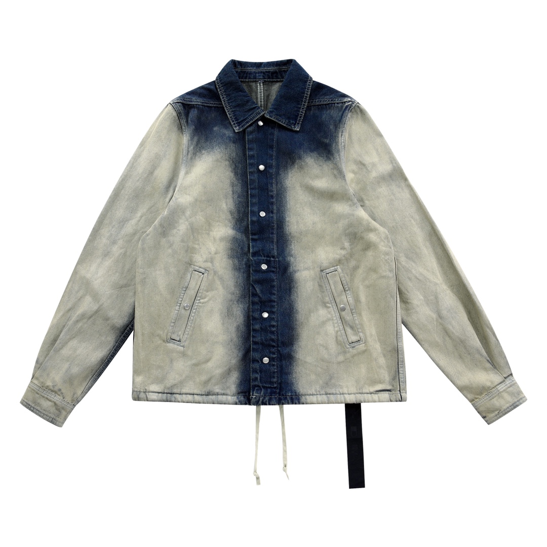 Rick Owens Drkshdw Faded Denim Jacket - DopestKickz