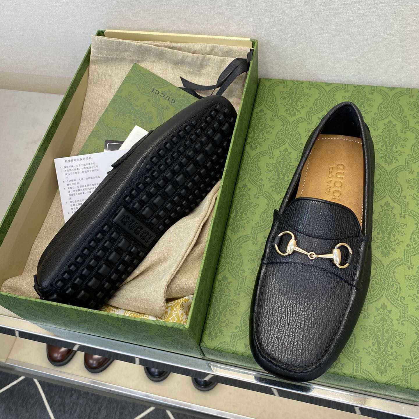 Gucci Leather Driver With Horsebit - DopestKickz