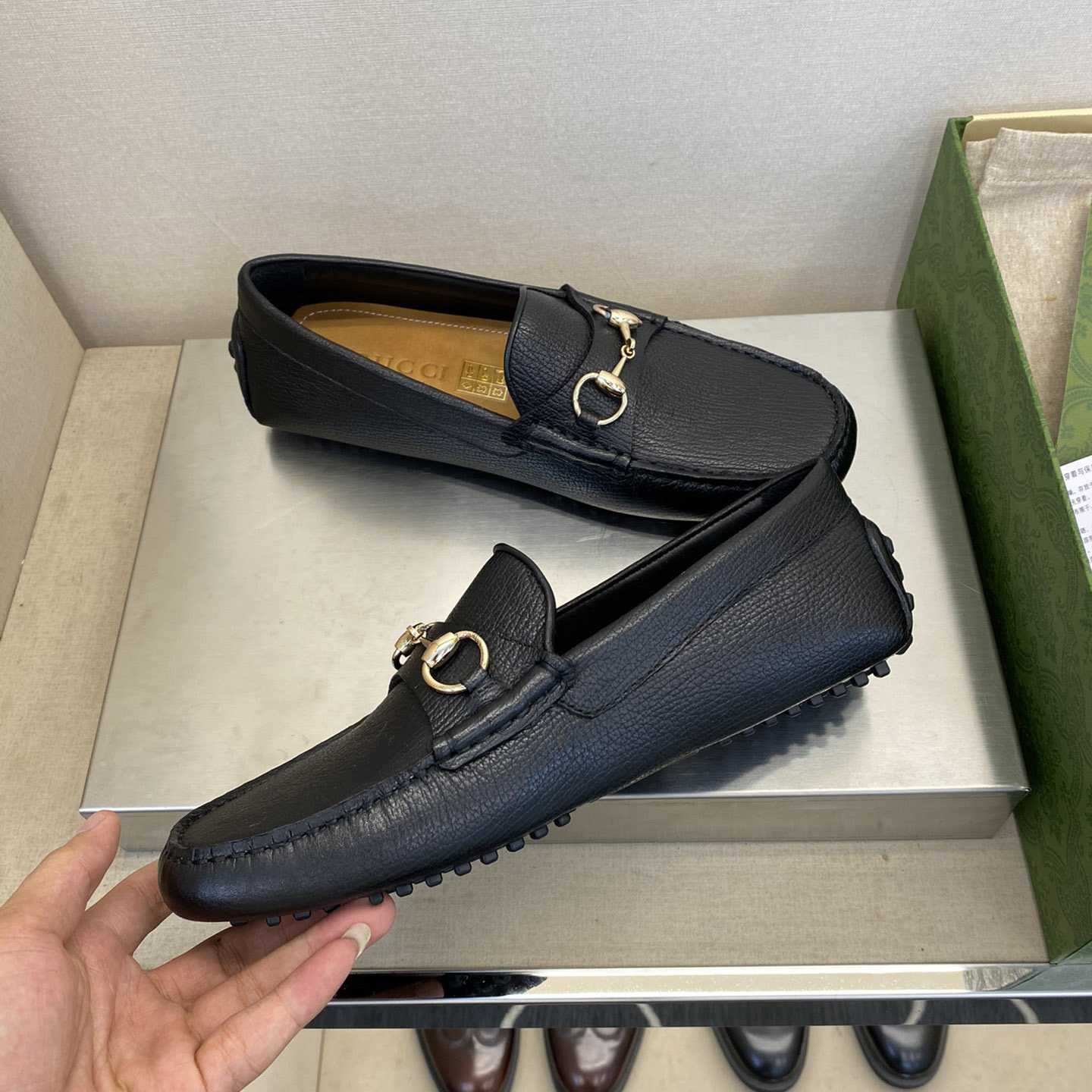 Gucci Leather Driver With Horsebit - DopestKickz