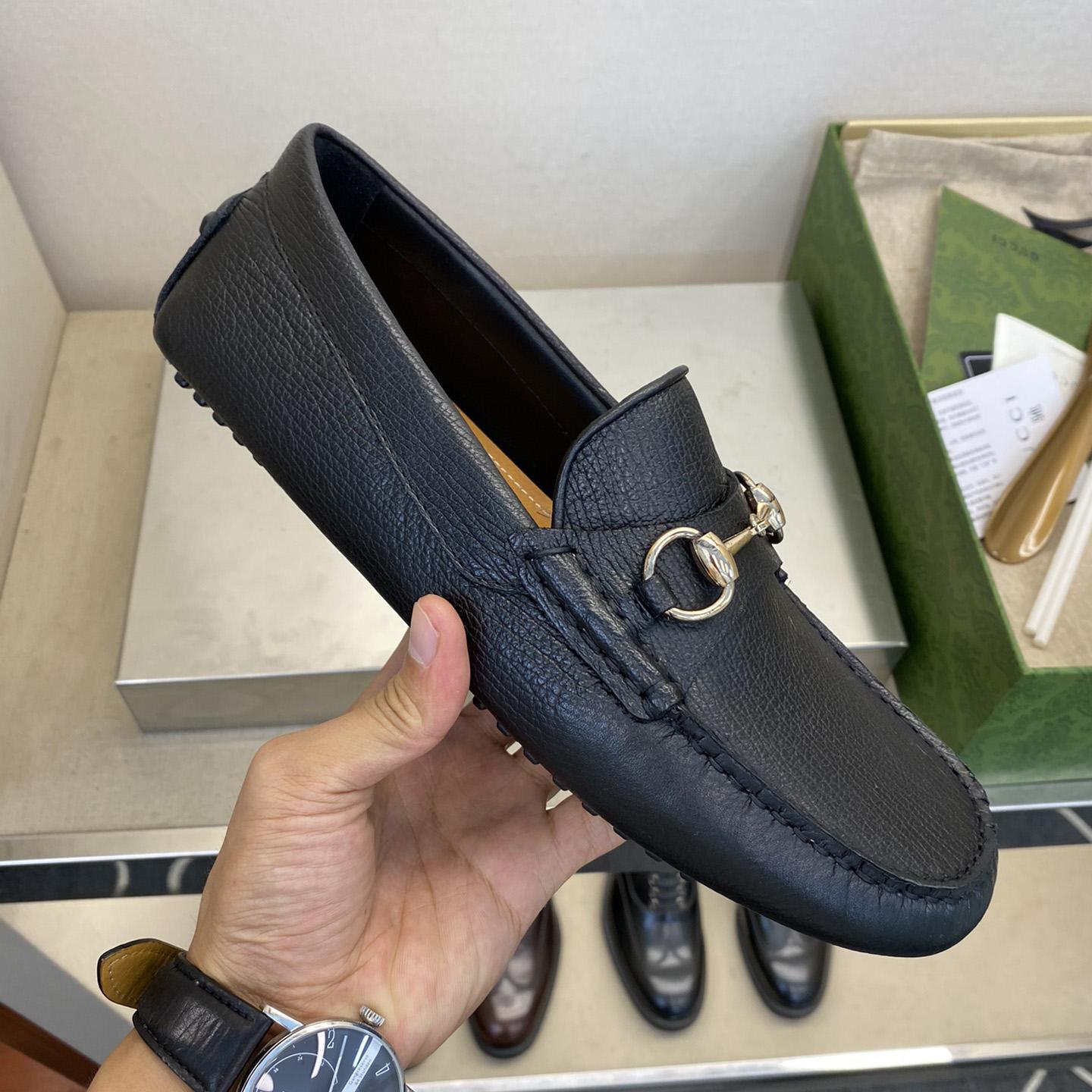 Gucci Leather Driver With Horsebit - DopestKickz