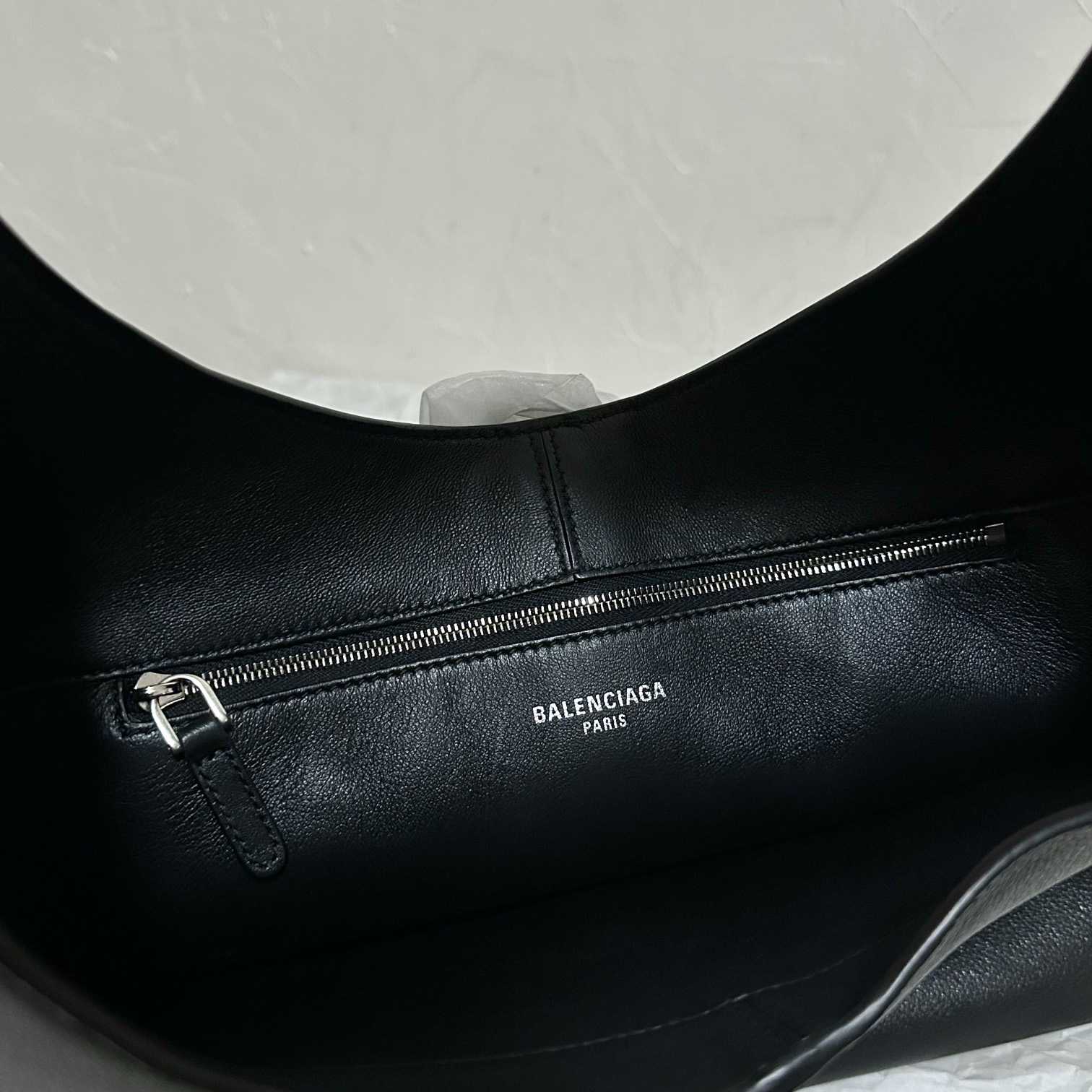 Balenciaga Women's Locker Medium North-South Hobo Bag In Black  - DopestKickz