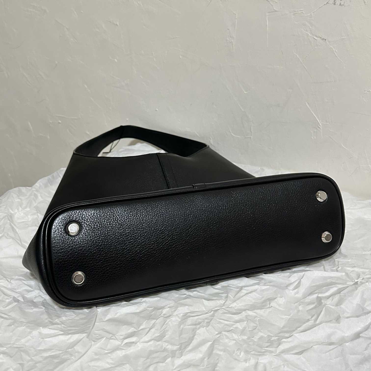 Balenciaga Women's Locker Medium North-South Hobo Bag In Black  - DopestKickz