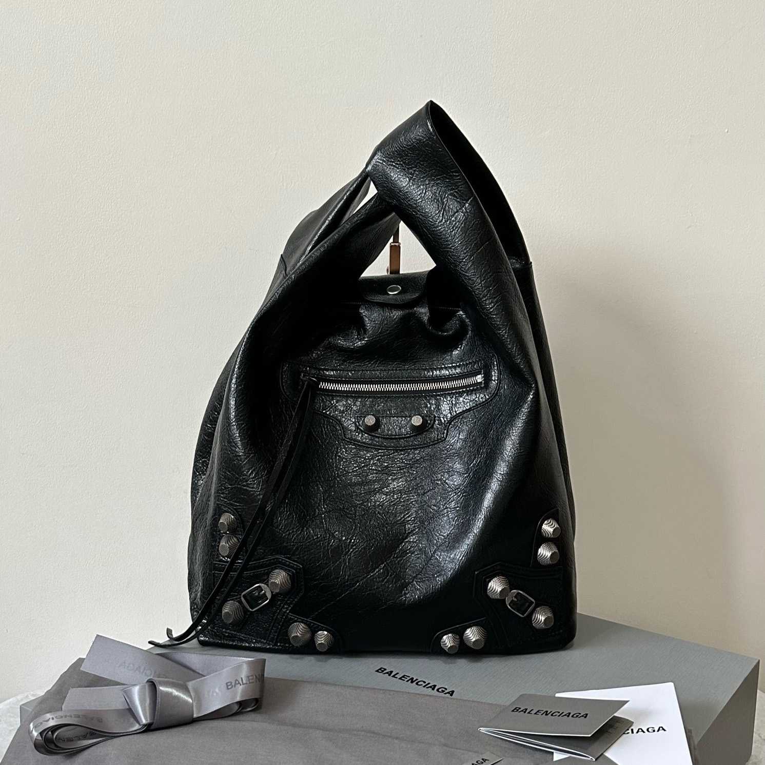 Balenciaga Men's Le Cagole Men Shopper Bag In Black - DopestKickz
