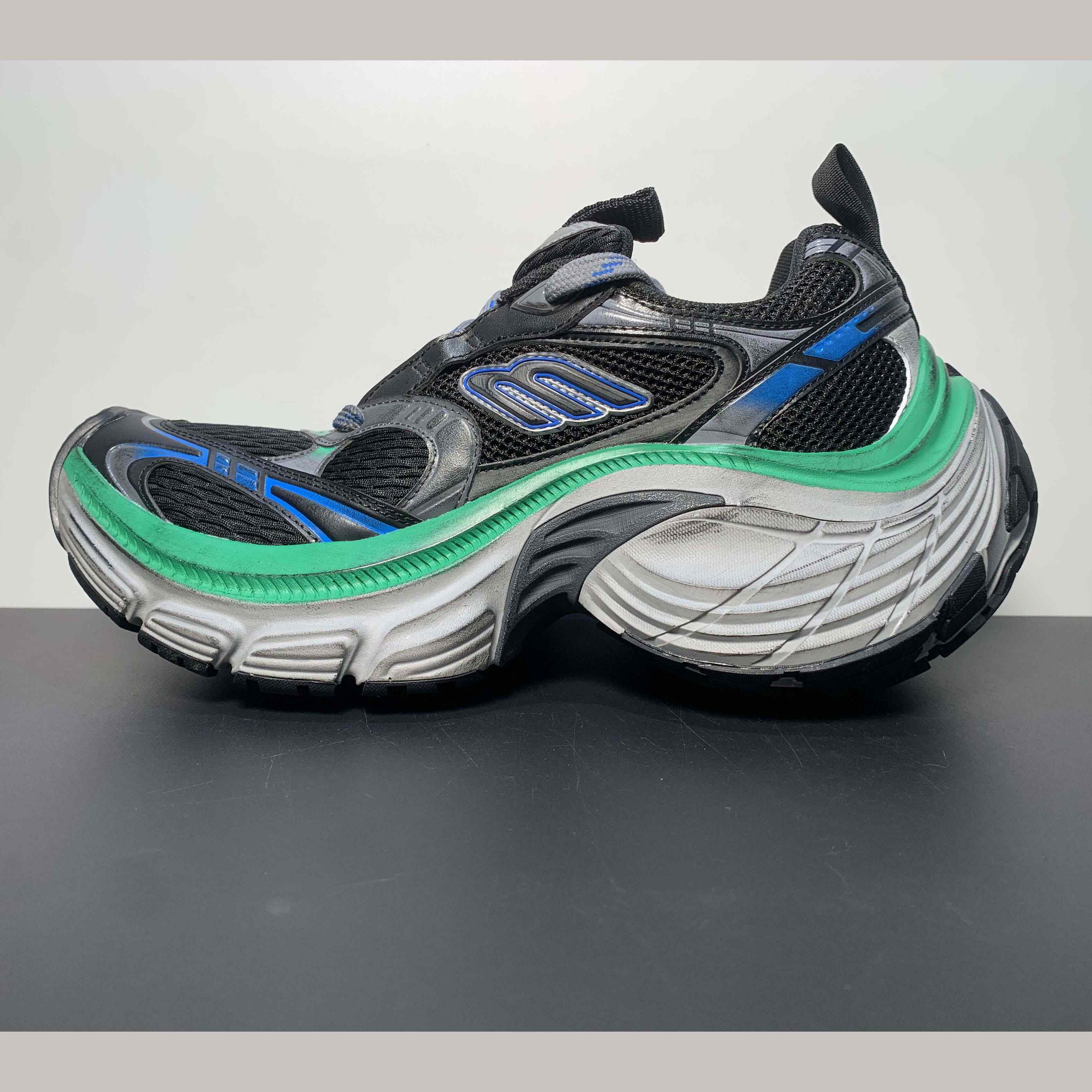 Balenciaga 10XL Sneaker in Black/Grey/Blue/Green - DopestKickz
