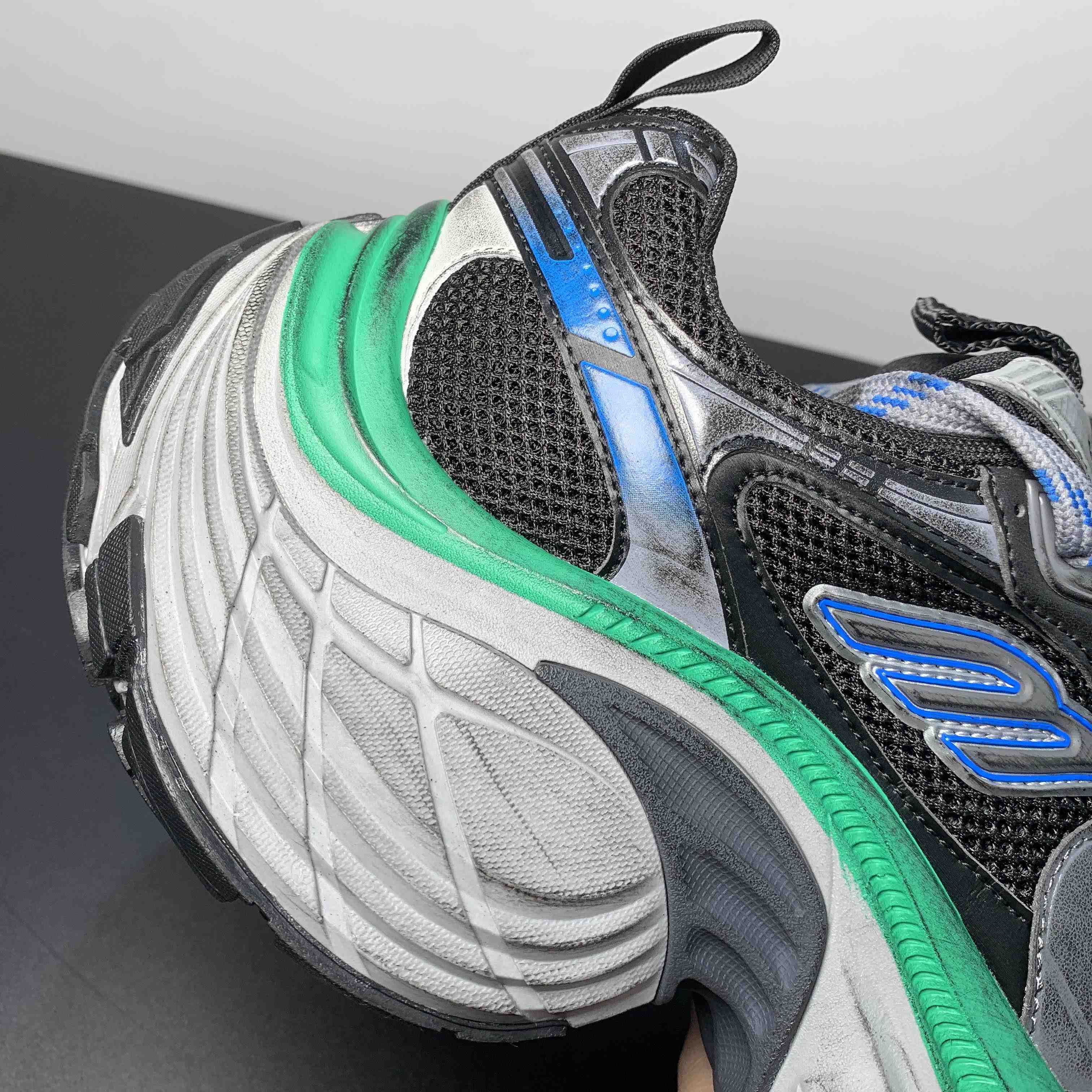 Balenciaga 10XL Sneaker in Black/Grey/Blue/Green - DopestKickz