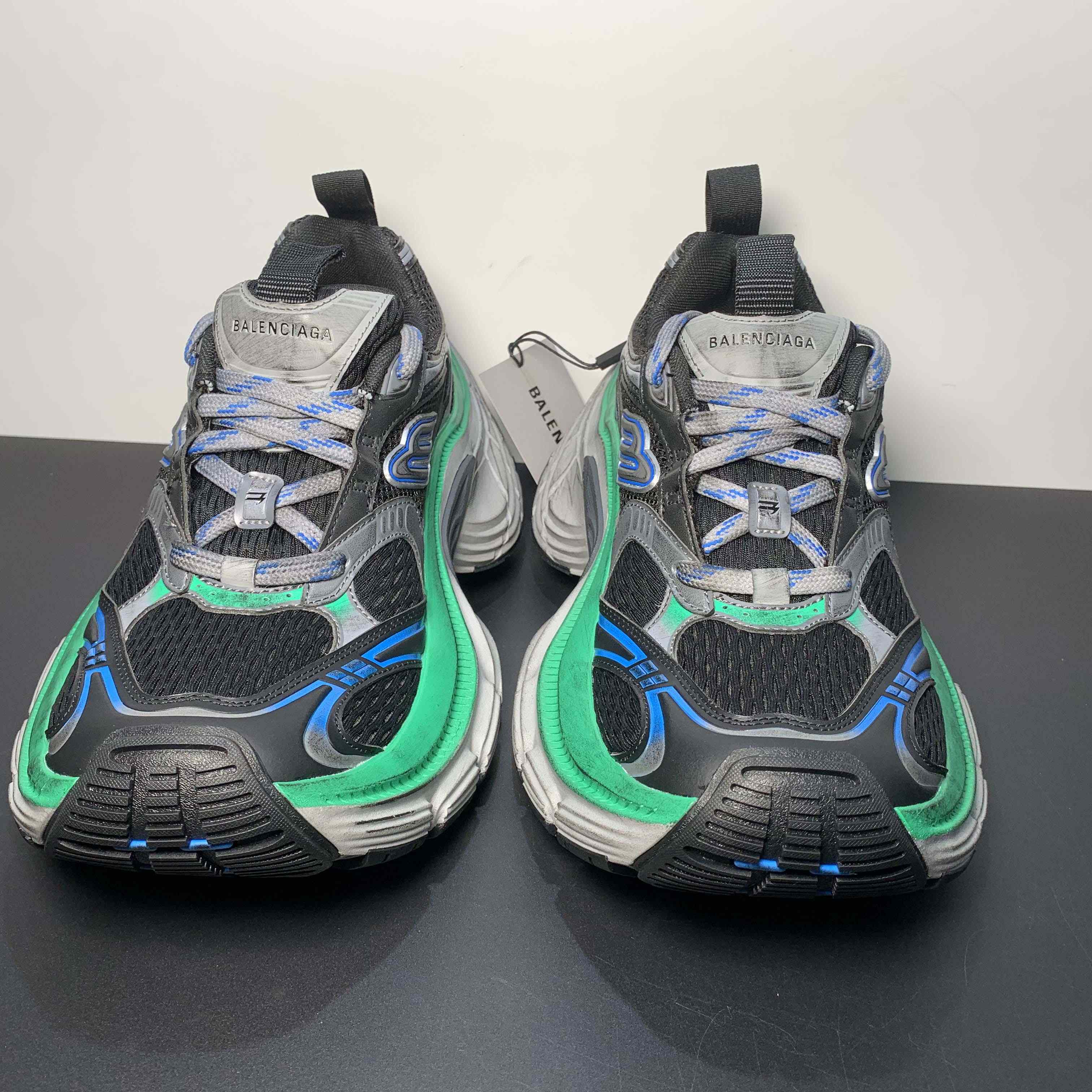 Balenciaga 10XL Sneaker in Black/Grey/Blue/Green - DopestKickz