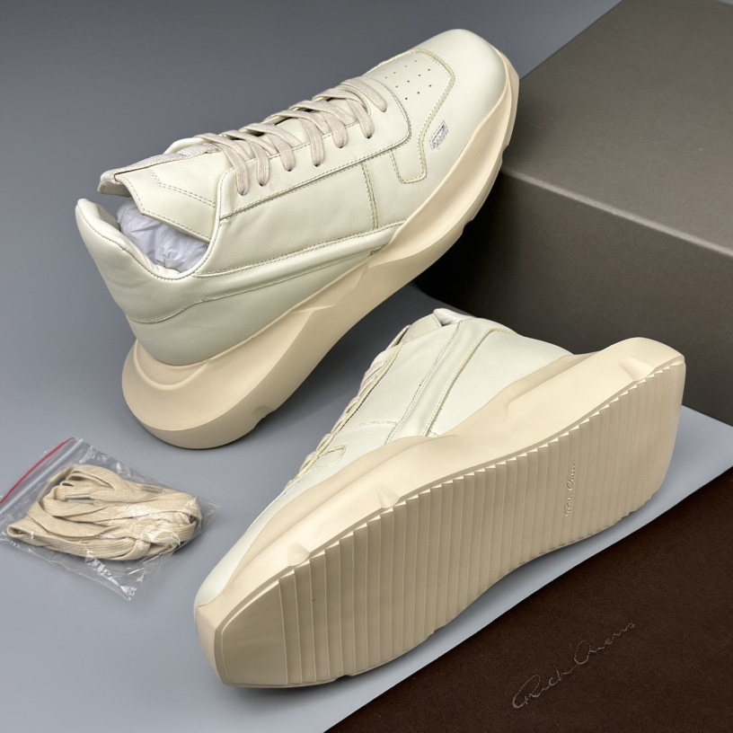 Rick Owens Geth Leather Sneakers - DopestKickz