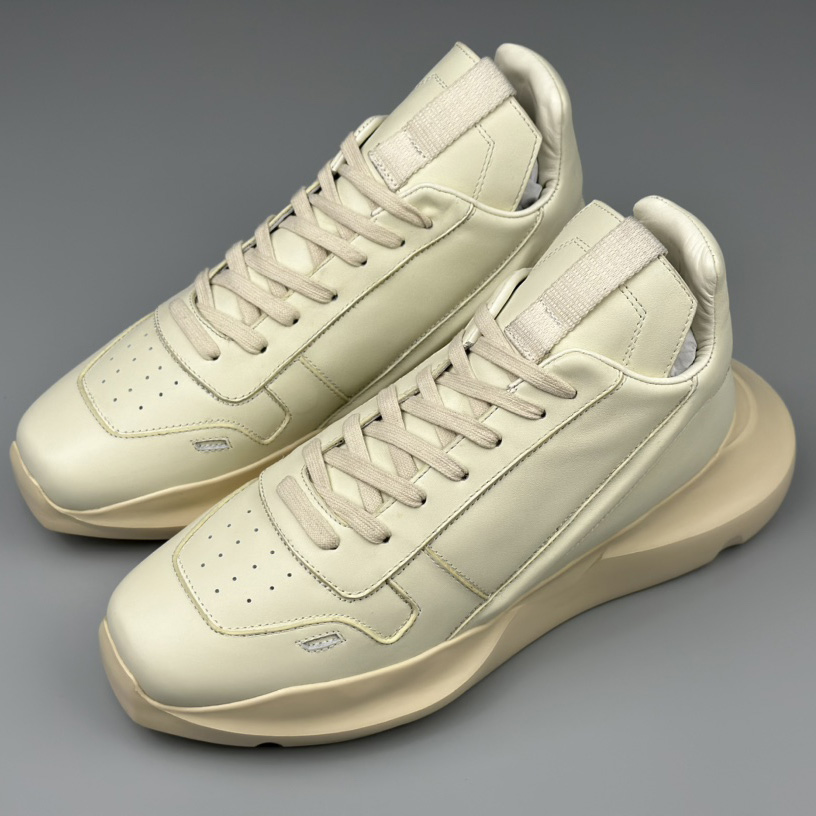 Rick Owens Geth Leather Sneakers - DopestKickz