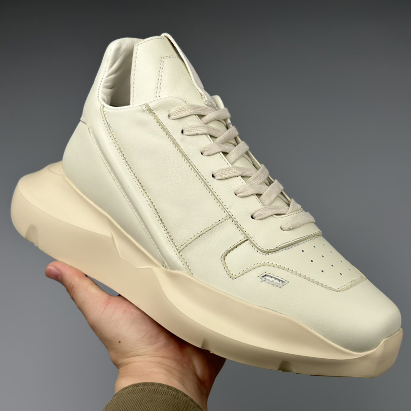 Rick Owens Geth Leather Sneakers - DopestKickz