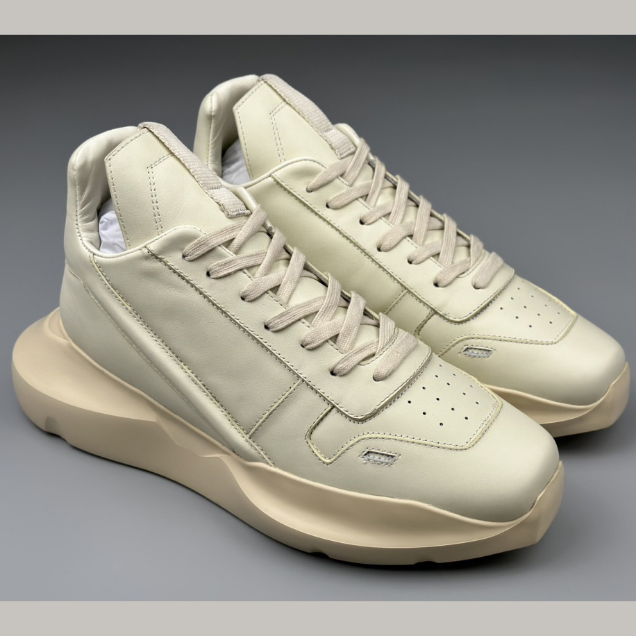 Rick Owens Geth Leather Sneakers - DopestKickz