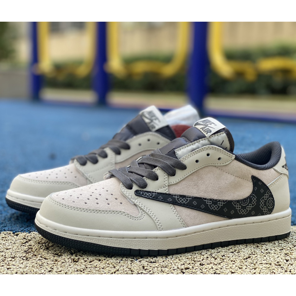 Tracis Scott x Air Jordan 1 Low Golf Sneaker   DZ4137-708 - DopestKickz