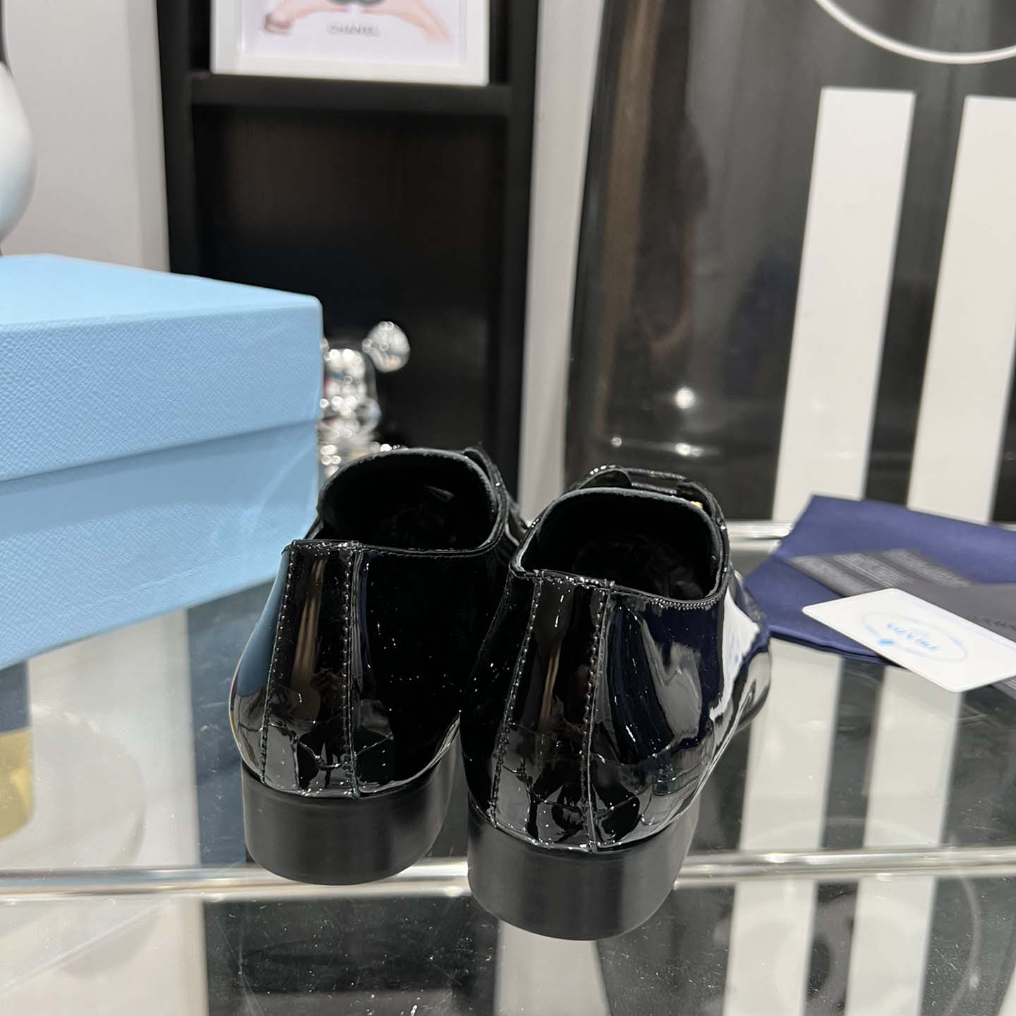 Prada Patent Leather Lace-up Shoes - DopestKickz